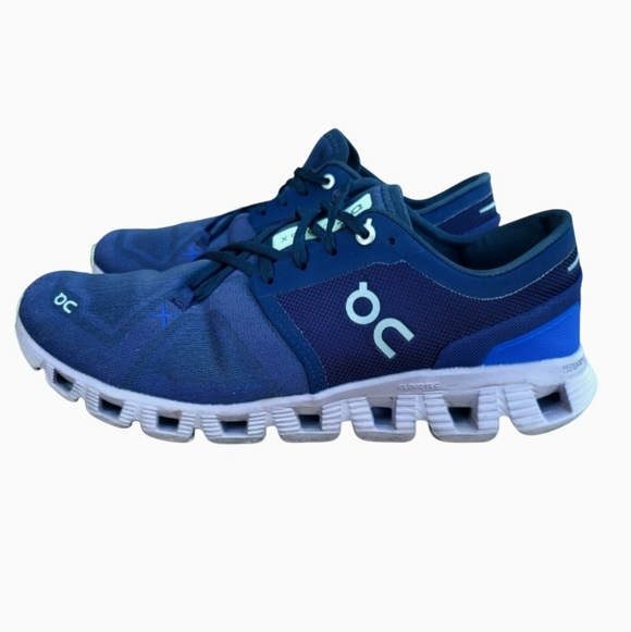 On Cloud X V3 Heron Midnight Blue Purple Athletic Running Sneaker Shoe Women 9 - Picture 2 of 14